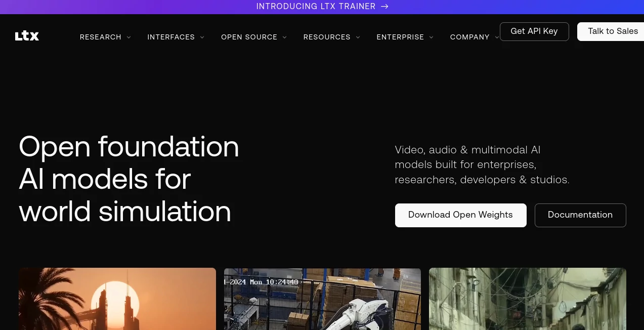 Screenshot of LTX Studio – An AI tool in the ,AI Image to Video ,AI Video Editor ,AI Text to Video ,AI Video Generator  category, showcasing its interface and key features.
