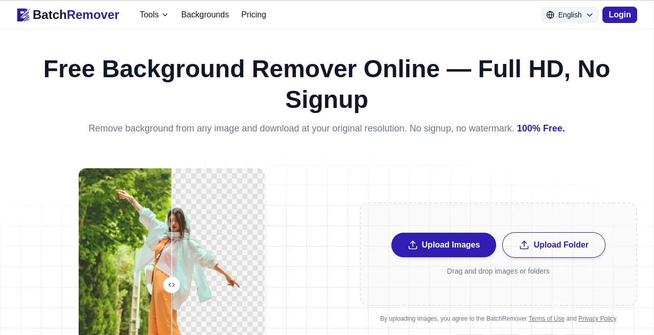 Screenshot of BatchRemover – An AI tool in the ,AI Photo & Image Generator ,Photo & Image Editor ,AI Photo Enhancer ,AI Background Remover  category, showcasing its interface and key features.