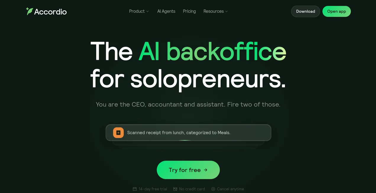 Screenshot of Accordio – An AI tool in the ,AI Productivity Tools ,AI Team Collaboration ,AI Workflow Management ,AI Project Management  category, showcasing its interface and key features.