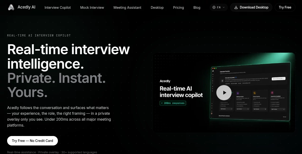 Screenshot of Acedly – An AI tool in the ,AI Knowledge Management ,AI Quizzes ,AI Education Assistant ,AI Notes Assistant  category, showcasing its interface and key features.
