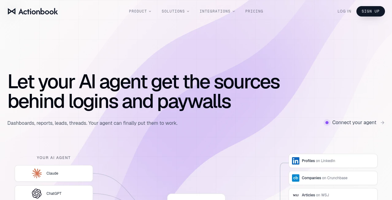 Screenshot of ActionBook – An AI tool in the ,AI Workflow Management ,AI Project Management ,AI Productivity Tools ,AI Task Management  category, showcasing its interface and key features.