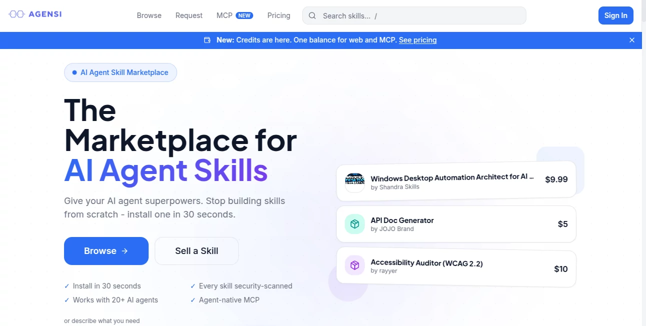 Screenshot of Agensi – An AI tool in the ,AI Workflow Management ,AI No-Code & Low-Code ,AI Team Collaboration ,AI Developer Tools  category, showcasing its interface and key features.