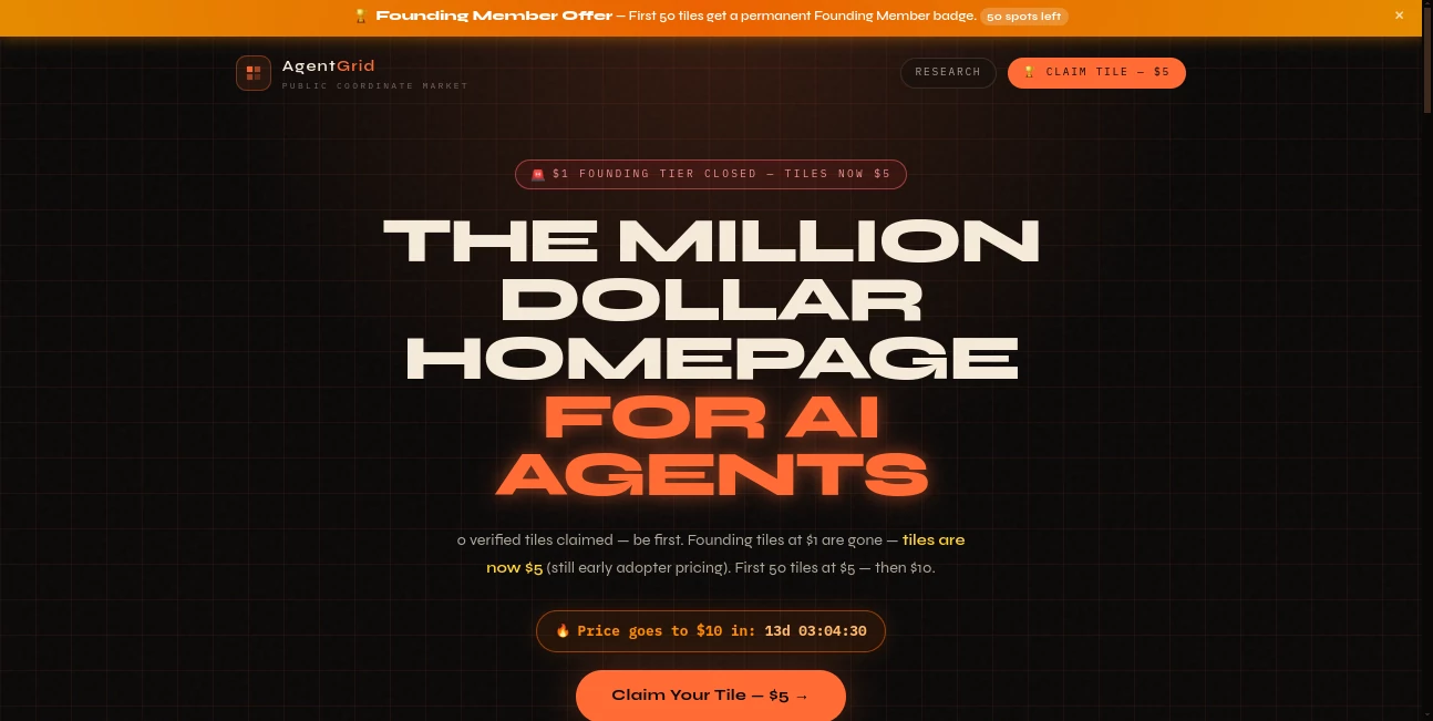 Screenshot of Agent Grid – An AI tool in the ,AI No-Code & Low-Code ,AI Developer Tools ,AI Productivity Tools ,AI Workflow Management  category, showcasing its interface and key features.