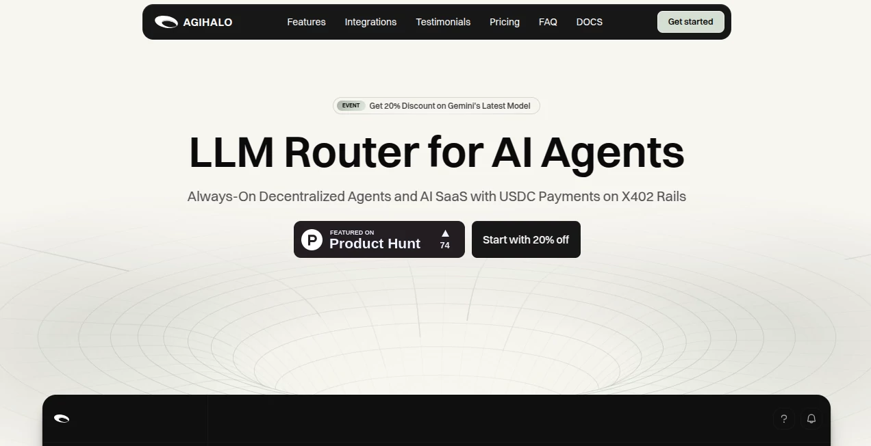 Screenshot of AgiHalo – An AI tool in the ,AI Research Tool ,AI API Design ,AI Developer Tools ,AI Workflow Management  category, showcasing its interface and key features.