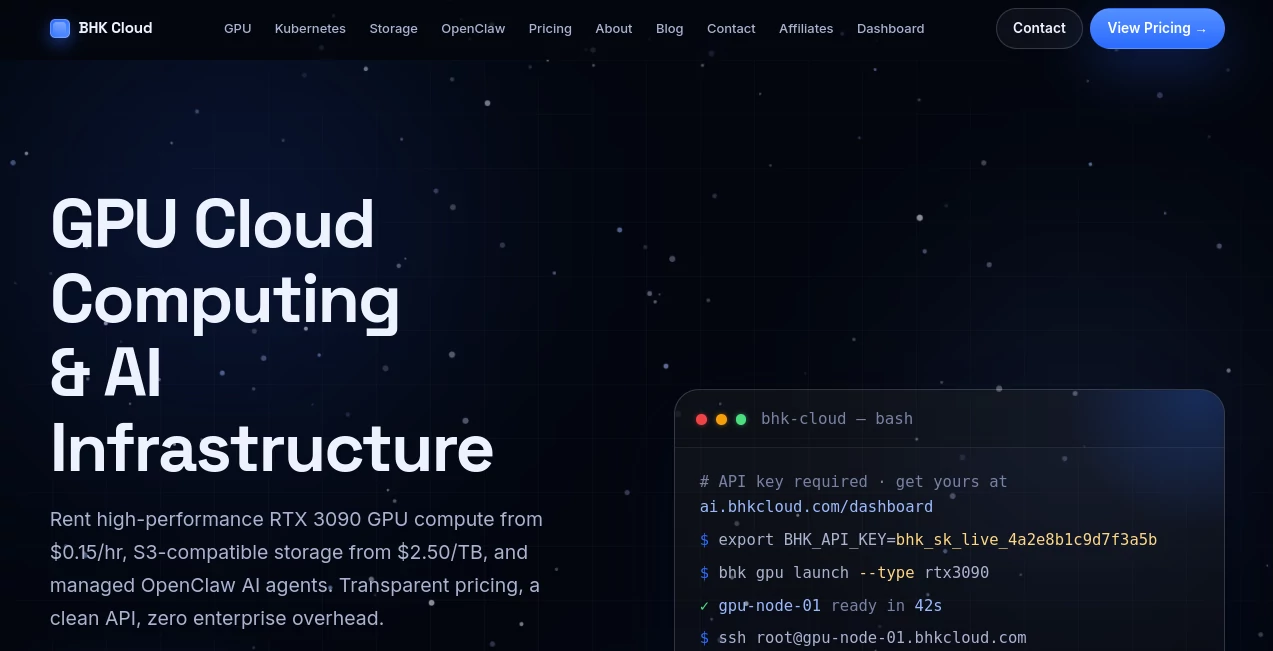 Screenshot of BHK Cloud – An AI tool in the ,AI API Design ,AI Developer Tools ,AI Productivity Tools ,Large Language Models (LLMs)  category, showcasing its interface and key features.