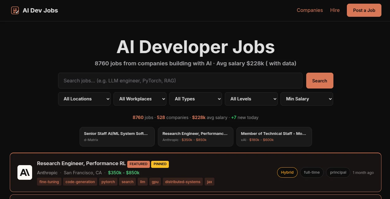 Screenshot of AI Dev Board – An AI tool in the ,AI Tools Directory  category, showcasing its interface and key features.
