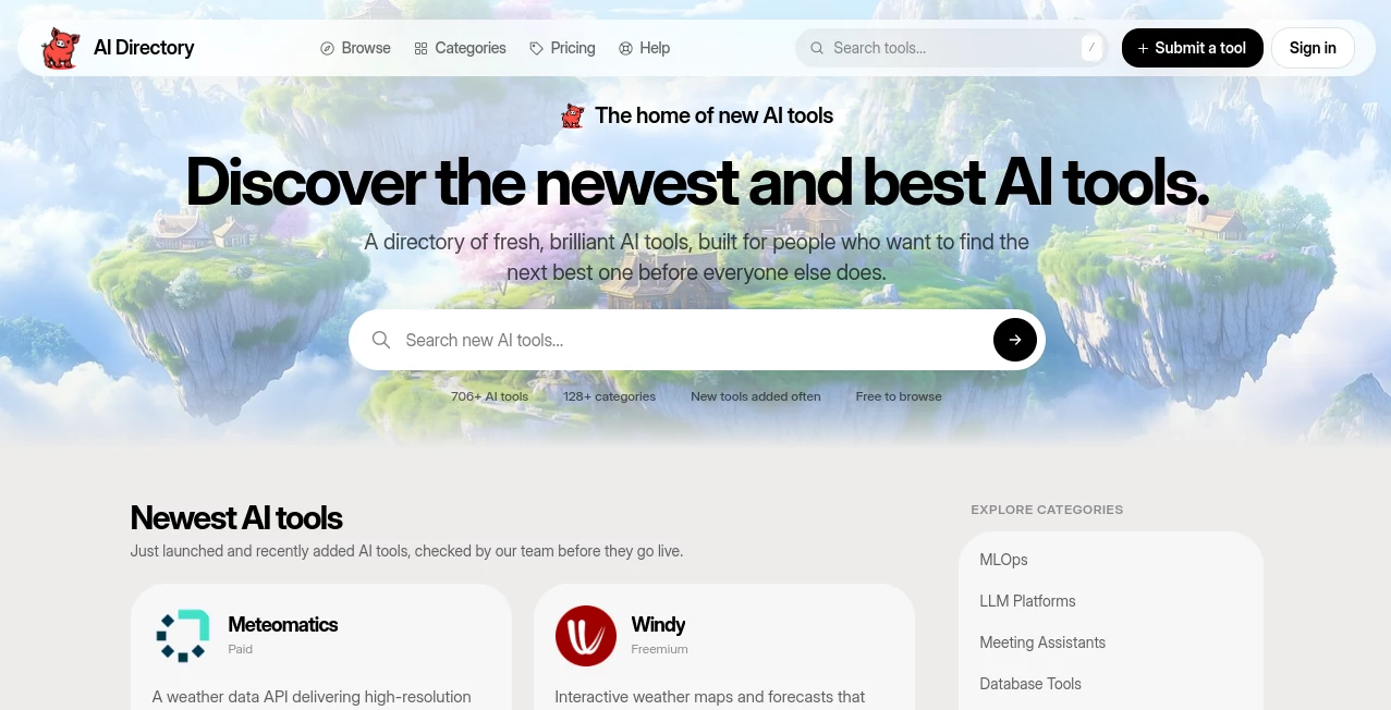 Screenshot of AI Directory – An AI tool in the ,AI Image to 3D Model ,Marketing  category, showcasing its interface and key features.