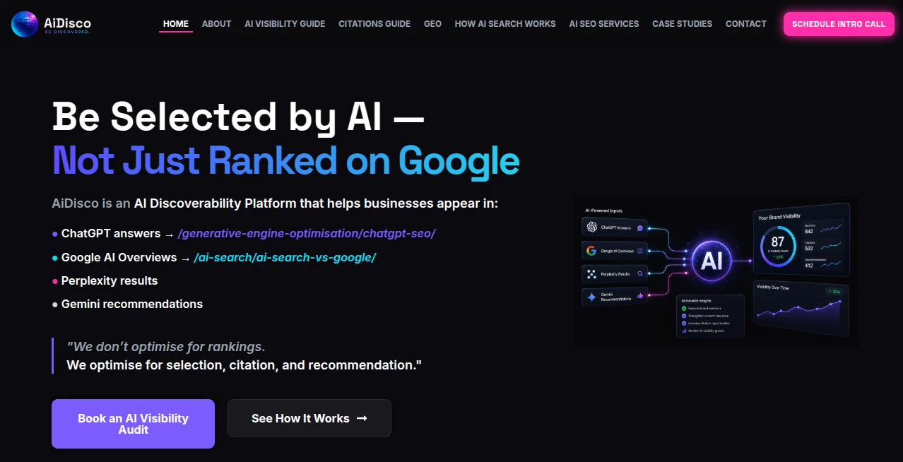 Screenshot of AiDIsco – An AI tool in the ,AI Research Tool ,AI Analytics Assistant ,AI SEO Assistant ,AI Digital Marketing Generator  category, showcasing its interface and key features.