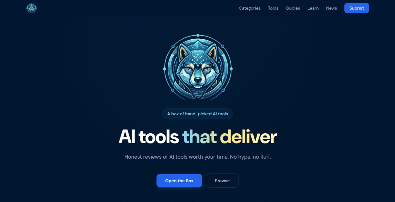 Screenshot of AIDogeBox – An AI tool in the ,AI Tools Directory  category, showcasing its interface and key features.