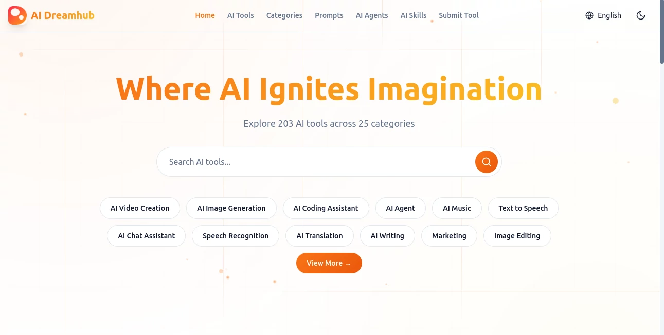 Screenshot of Aidreamhub – An AI tool in the ,AI Tools Directory  category, showcasing its interface and key features.