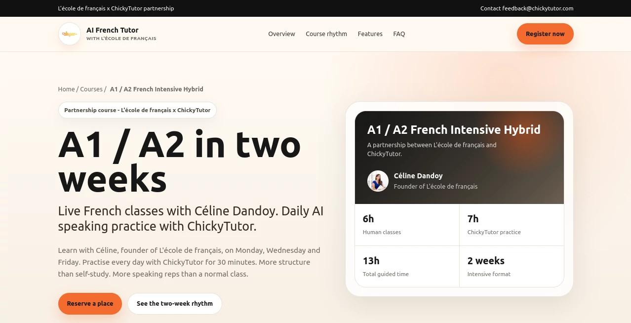 Screenshot of Chickytutor – An AI tool in the ,AI Coaching ,AI Life Assistant ,AI Education Assistant ,AI Speech Recognition  category, showcasing its interface and key features.