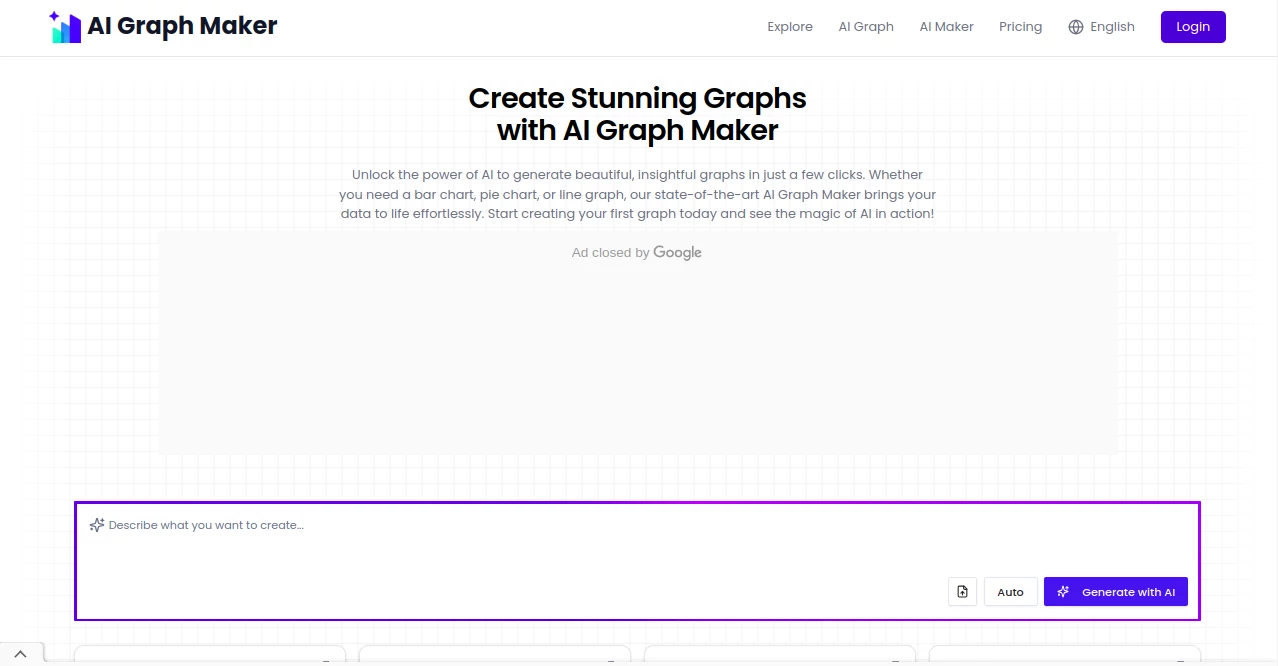 Screenshot of AI Graph Maker – An AI tool in the ,AI Charting ,AI Knowledge Graph  category, showcasing its interface and key features.