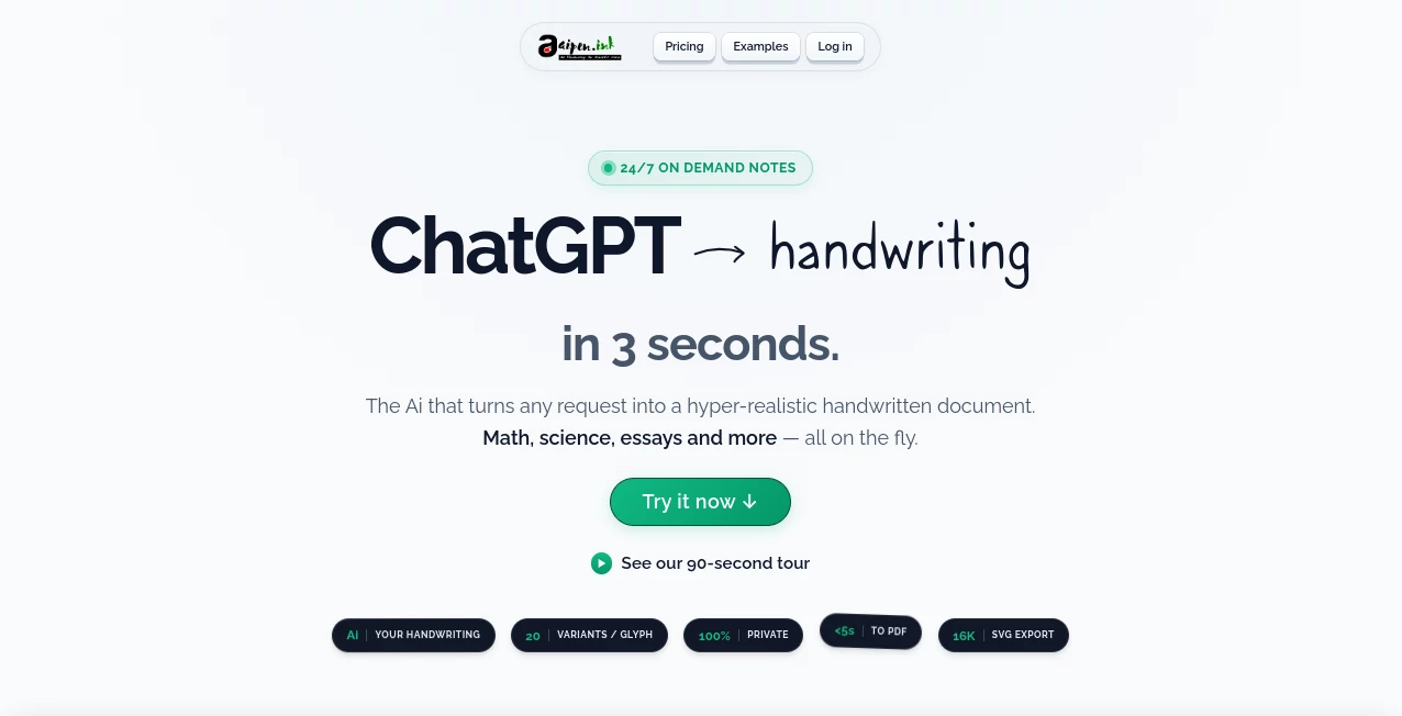 Screenshot of aipen.ink – An AI tool in the ,AI PDF ,AI Documents Assistant ,AI Education Assistant ,AI Handwriting  category, showcasing its interface and key features.