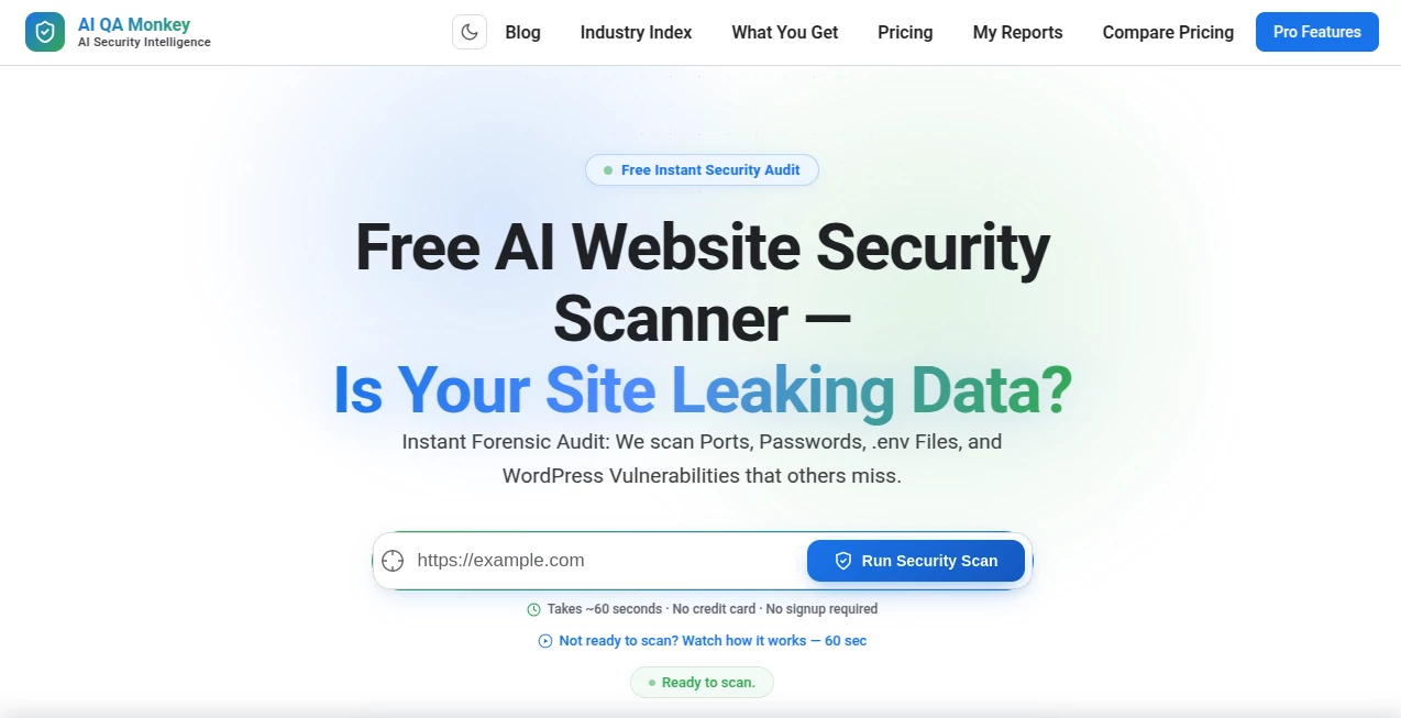 Screenshot of AI QA Monkey – An AI tool in the ,AI Monitor & Report Builder ,AI Testing & QA ,AI Developer Tools ,Other  category, showcasing its interface and key features.