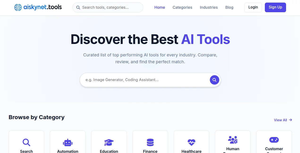 Screenshot of Ai Skynet tools – An AI tool in the ,AI Tools Directory  category, showcasing its interface and key features.