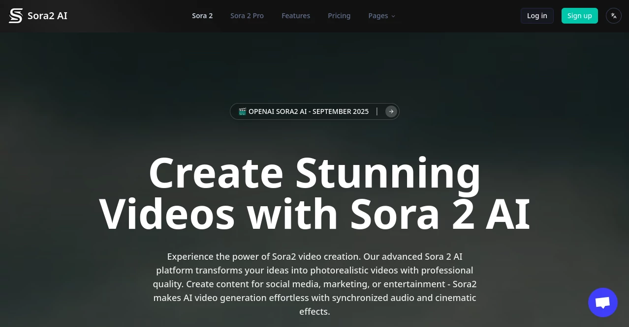 Screenshot of Sora2 AI – An AI tool in the ,AI Animated Video ,AI Image to Video ,AI Video Generator ,AI Text to Video  category, showcasing its interface and key features.