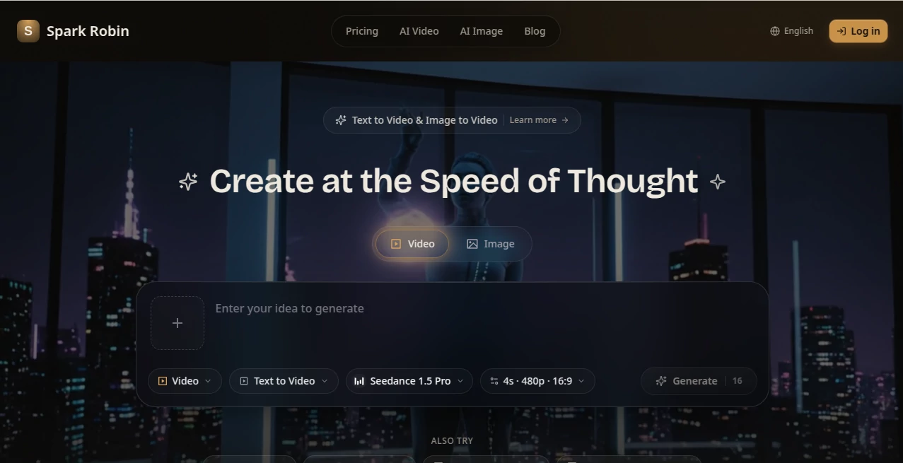 Screenshot of Spark Robin – An AI tool in the ,AI Photo & Image Generator ,AI Image Recognition ,AI Design Assistant ,AI Image to Image  category, showcasing its interface and key features.