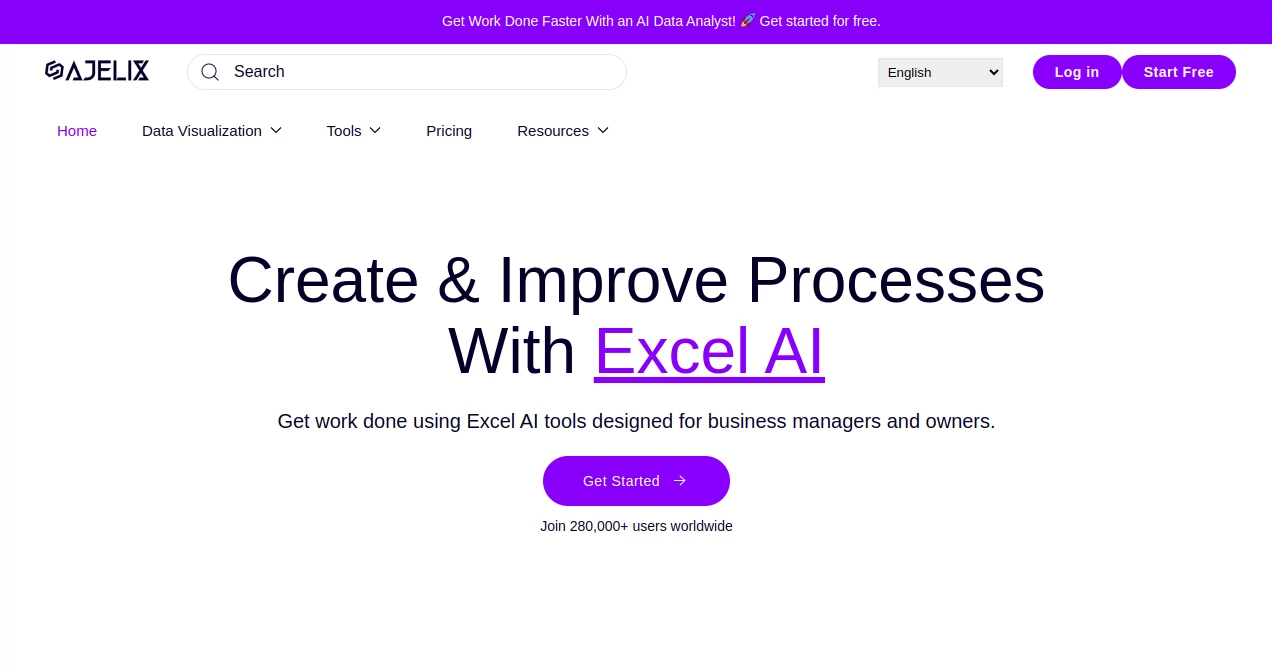 Screenshot of Excel AI – An AI tool in the ,AI Data Mining ,AI Analytics Assistant ,AI Spreadsheet  category, showcasing its interface and key features.