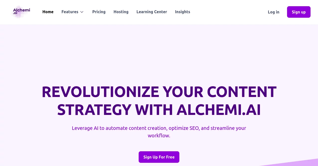 Screenshot of Alchemi AI – An AI tool in the ,AI Workflow Management ,AI SEO Assistant ,AI Content Generator ,AI Writing Assistants  category, showcasing its interface and key features.
