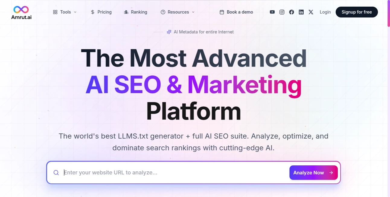 Screenshot of Amrut.AI – An AI tool in the ,AI Blog Writer ,AI Content Generator ,AI Productivity Tools ,AI Writing Assistants  category, showcasing its interface and key features.