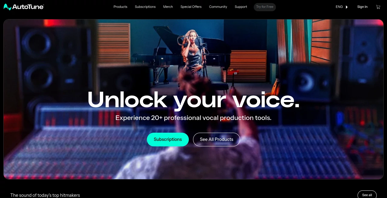 Screenshot of Antares – An AI tool in the ,AI Voice Changer ,AI Voice Cloning ,AI Music Generator ,AI Voice & Audio Editing  category, showcasing its interface and key features.