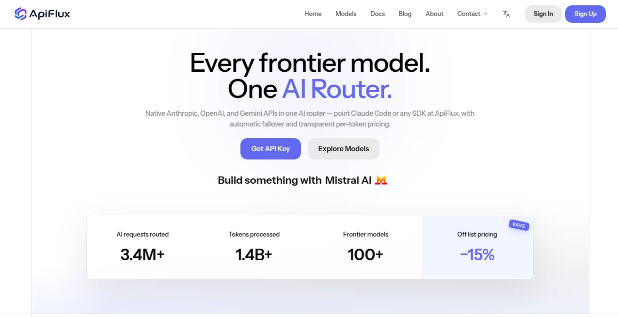 Screenshot of ApiFlux – An AI tool in the ,AI Productivity Tools ,AI API Design ,AI Developer Docs ,AI Developer Tools  category, showcasing its interface and key features.