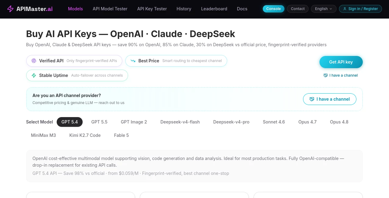 Screenshot of APIMaster.ai – An AI tool in the ,AI Testing & QA ,AI API Design ,AI Developer Tools ,AI Workflow Management  category, showcasing its interface and key features.