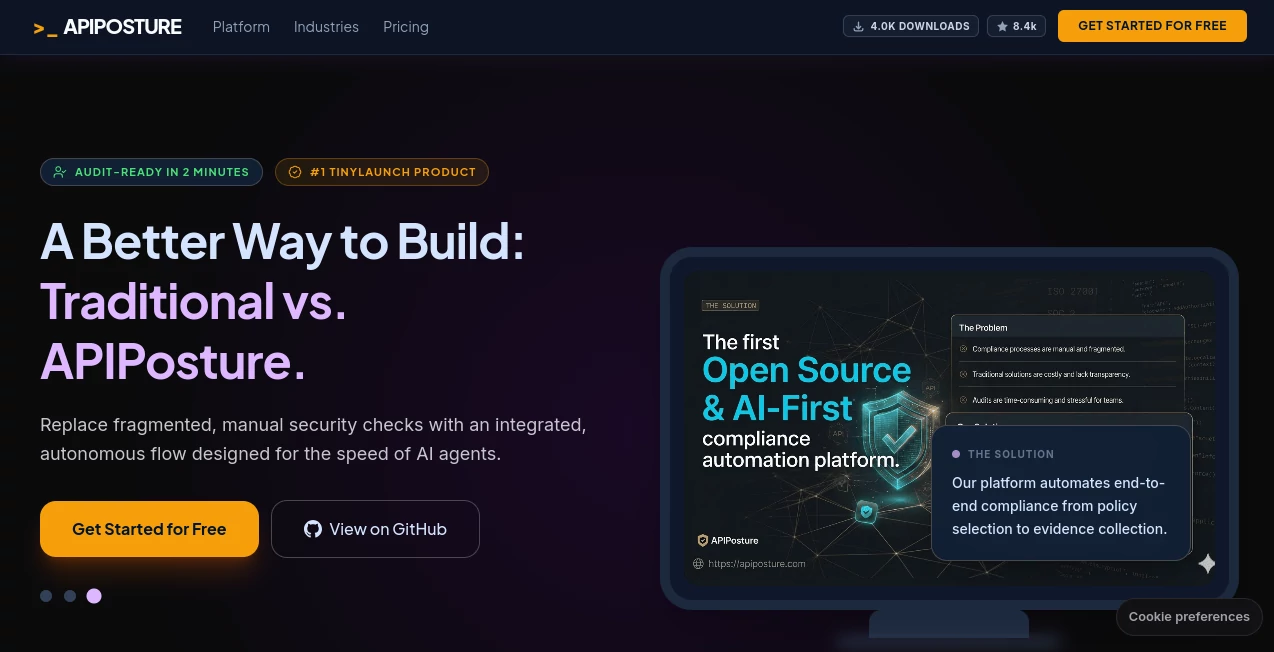 Screenshot of APIPosture – An AI tool in the ,AI Testing & QA ,AI API Design ,AI Developer Tools  category, showcasing its interface and key features.