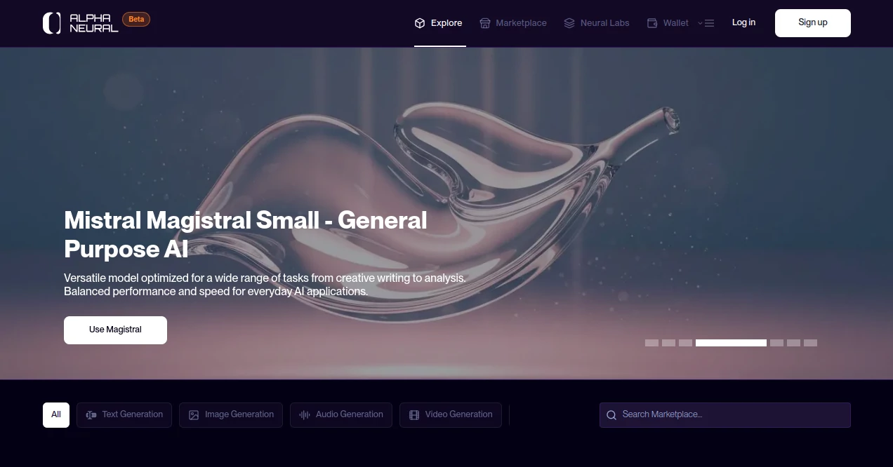 Screenshot of AlphaNeural AI – An AI tool in the ,AI Life Assistant ,AI Mental Health ,AI Coaching ,AI Productivity Tools  category, showcasing its interface and key features.