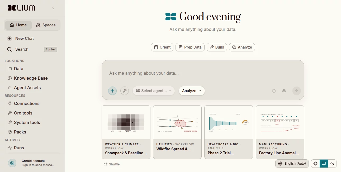 Screenshot of Lium AI – An AI tool in the ,AI Transcription ,AI Speech to Text ,AI Meeting Assistant ,AI Notes Assistant  category, showcasing its interface and key features.