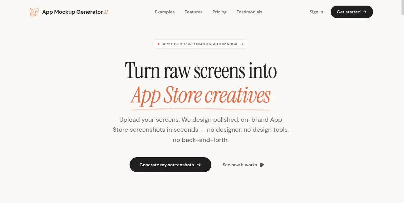 Screenshot of App Mockup Generator AI – An AI tool in the ,AI Design Assistant ,AI Graphic Design  category, showcasing its interface and key features.