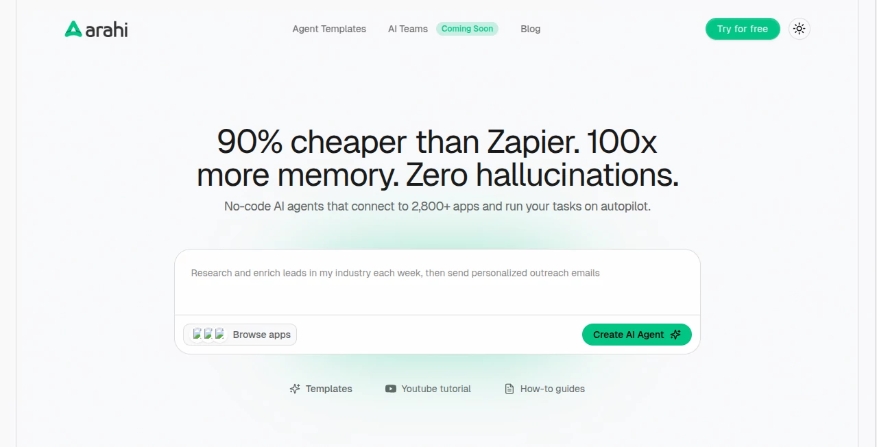 Screenshot of Arahi AI – An AI tool in the ,AI Workflow Management ,AI Productivity Tools ,AI Task Management ,AI Team Collaboration  category, showcasing its interface and key features.