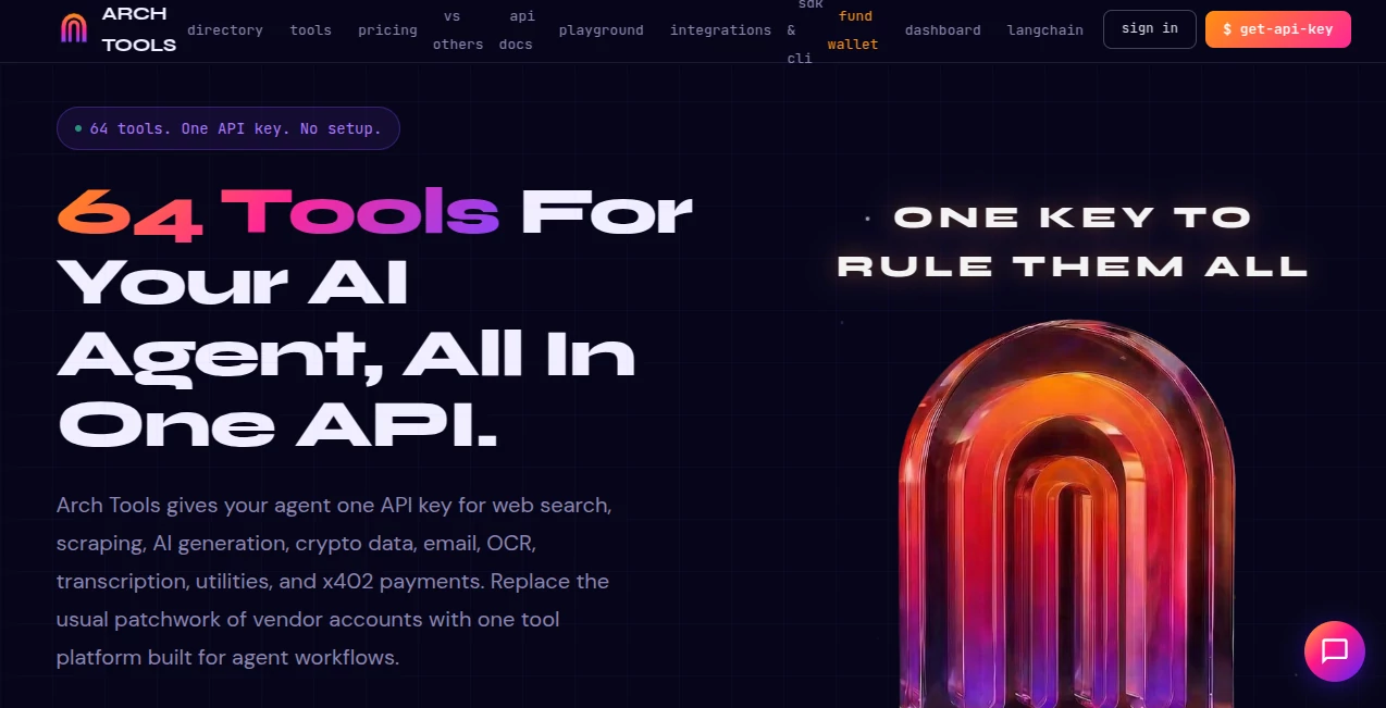 Screenshot of Arch Tools – An AI tool in the ,AI Research Tool ,AI API Design ,AI Developer Tools ,AI Workflow Management  category, showcasing its interface and key features.