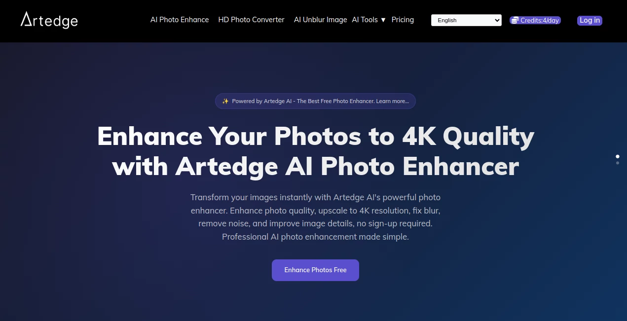 Screenshot of ArtEdge – An AI tool in the ,AI Text to Image ,AI Image to Image ,AI Art Generator ,Design & Art  category, showcasing its interface and key features.
