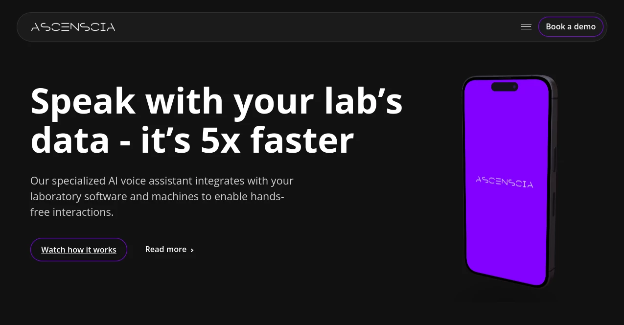 Screenshot of Ascenscia – An AI tool in the ,AI Workflow Management ,AI Knowledge Management ,AI Research Tool ,AI Voice Assistants  category, showcasing its interface and key features.