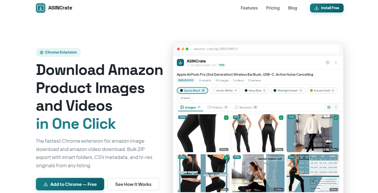 Screenshot of ASINCrate – An AI tool in the ,AI E-commerce Assistant ,Other  category, showcasing its interface and key features.