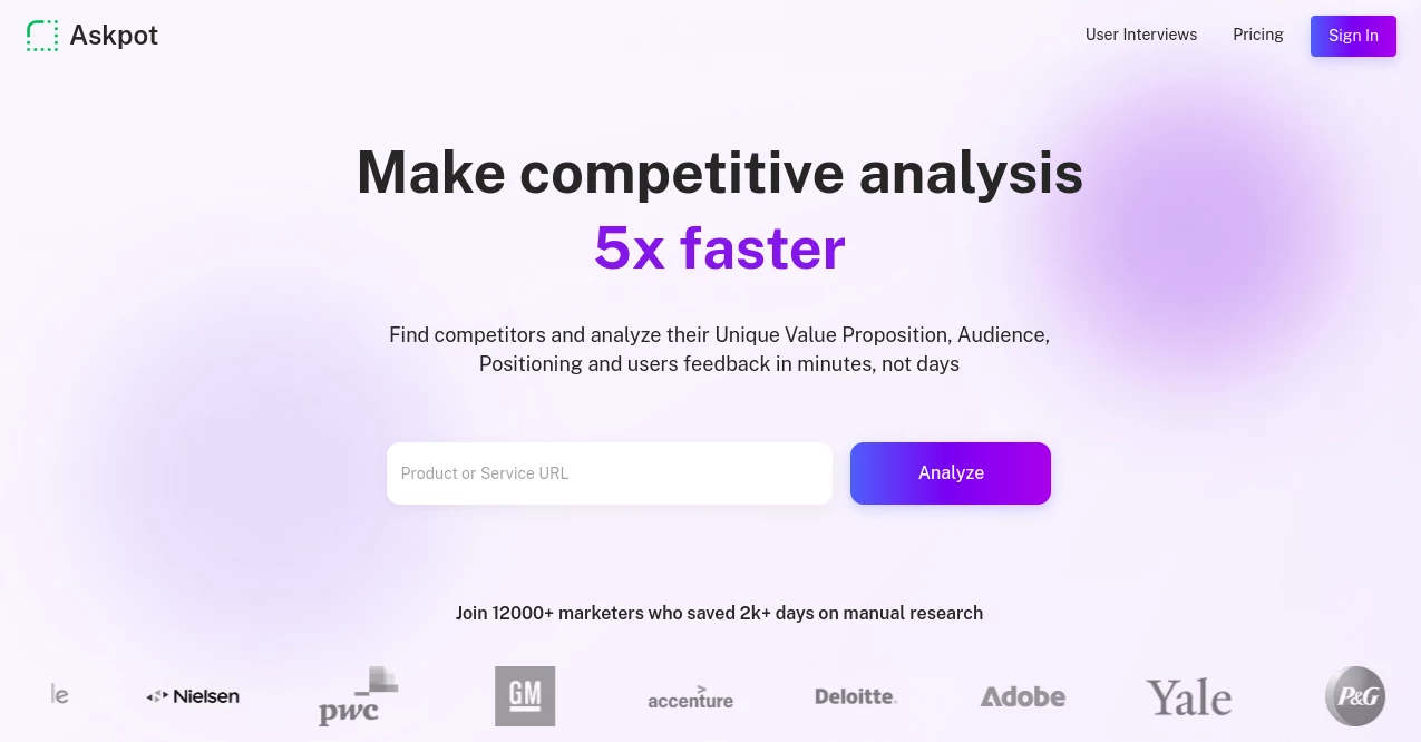 Screenshot of Askpot – An AI tool in the ,AI Lead Generation ,AI Marketing Plan Generator ,AI Research Tool ,AI Forms & Surveys  category, showcasing its interface and key features.