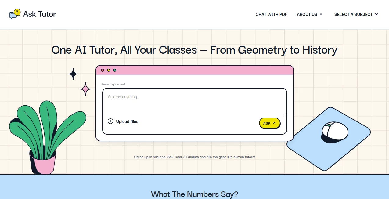 Screenshot of AskTutor – An AI tool in the ,AI Homework Helper ,AI Coaching ,AI Quizzes ,AI Education Assistant  category, showcasing its interface and key features.