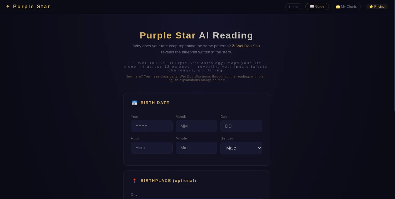 Screenshot of AskZiWei – An AI tool in the ,AI Life Assistant ,AI Religion ,Other  category, showcasing its interface and key features.