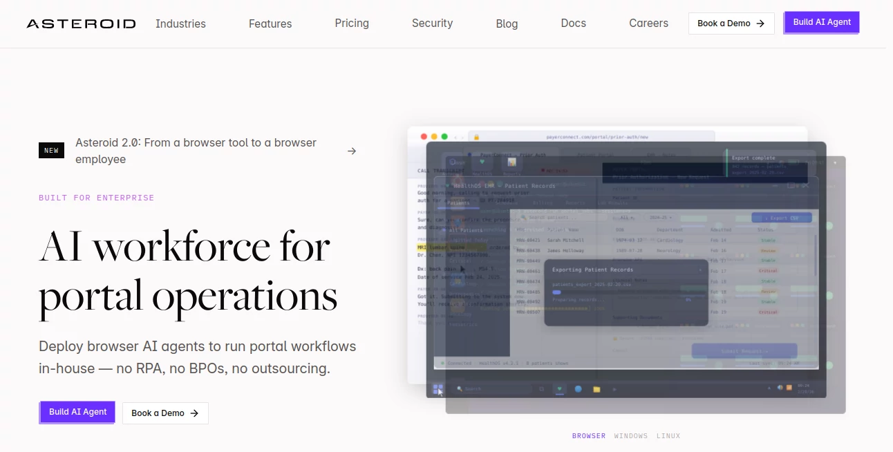 Screenshot of Asteroid – An AI tool in the ,AI Developer Tools ,AI App Builder ,AI Research Tool ,AI Workflow Management  category, showcasing its interface and key features.