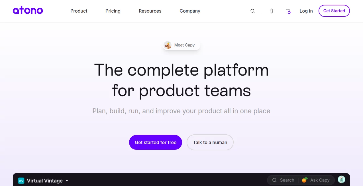 Screenshot of Atono – An AI tool in the ,AI Workflow Management ,AI Project Management ,AI Code Assistant ,AI Developer Tools  category, showcasing its interface and key features.