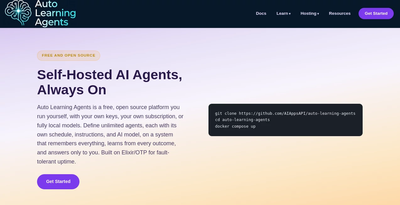 Screenshot of AutoLearningAgents – An AI tool in the ,AI Developer Docs ,AI Research Tool ,AI Tutorial ,Large Language Models (LLMs)  category, showcasing its interface and key features.