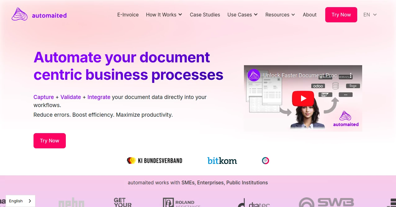 Screenshot of Automaited – An AI tool in the ,AI Productivity Tools  category, showcasing its interface and key features.