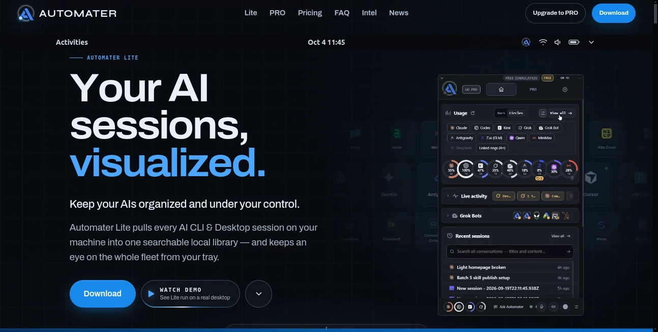 Screenshot of AUTOMATER.ai – An AI tool in the ,AI Productivity Tools ,AI Task Management ,AI Workflow Management ,Productivity  category, showcasing its interface and key features.