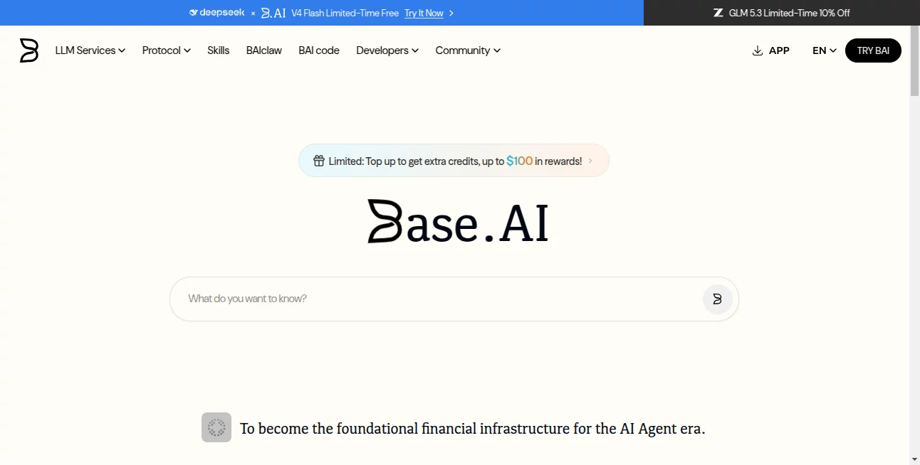 Screenshot of B.AI – An AI tool in the ,AI Chatbot ,Large Language Models (LLMs) ,AI Developer Tools ,Web3  category, showcasing its interface and key features.