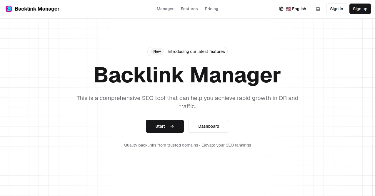 Screenshot of Backlink Manager – An AI tool in the ,AI SEO Assistant  category, showcasing its interface and key features.