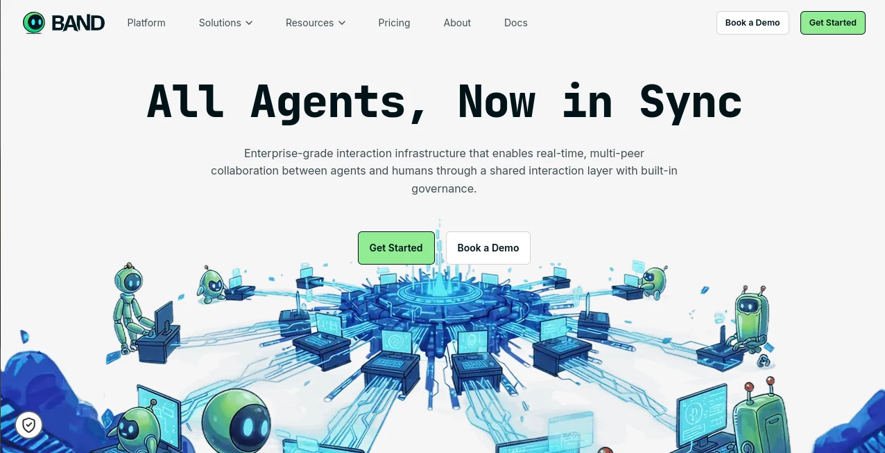 Screenshot of Band AI – An AI tool in the ,AI Image to Video ,AI UGC Video Generator ,AI Video Generator ,AI E-commerce Assistant  category, showcasing its interface and key features.
