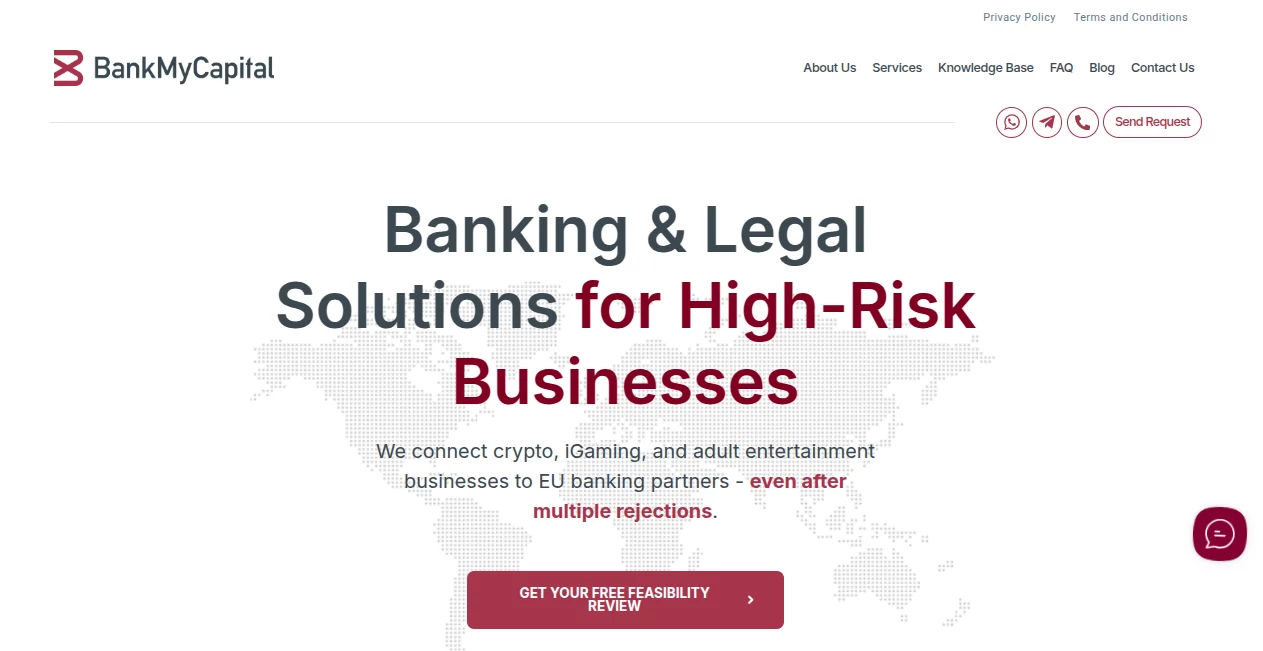 Screenshot of BankMyCapital – An AI tool in the ,AI Consulting Assistant ,AI Legal Assistant  category, showcasing its interface and key features.