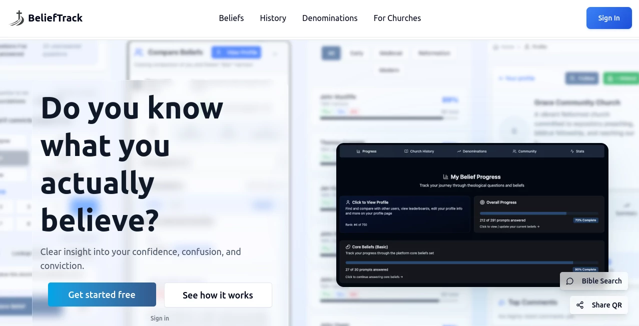 Screenshot of BeliefTrack – An AI tool in the ,AI Document Extraction ,AI Documents Assistant ,AI Productivity Tools ,AI Contract Management  category, showcasing its interface and key features.