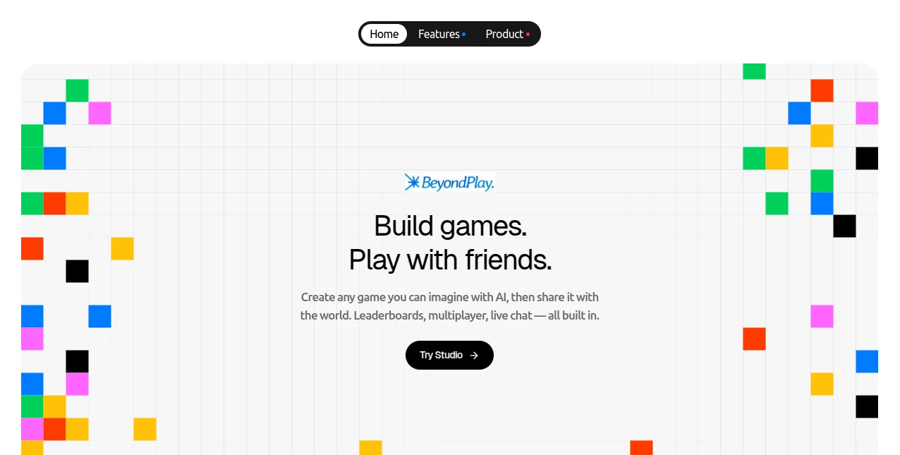 Screenshot of BeyondPlay – An AI tool in the ,AI Fun Tools ,AI Game  category, showcasing its interface and key features.